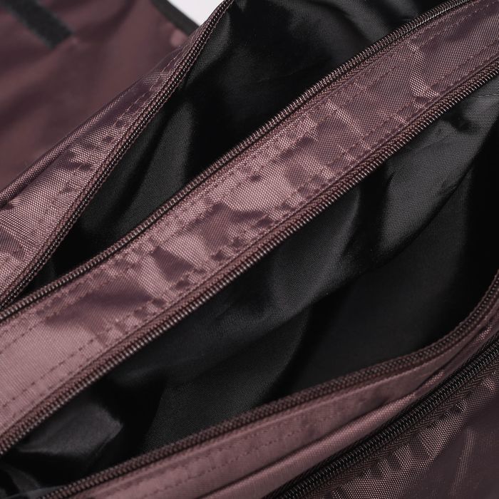 Сумка молод 802 Школьник 36*12*28, 2 отдела на молнии, 3 н/кармана, коричневый/черный