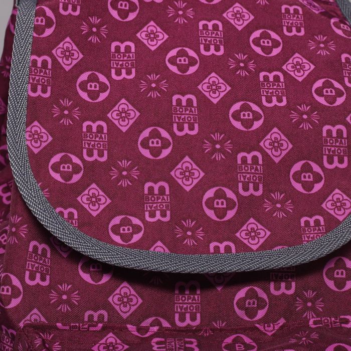 Рюкзак-торба на шнурке, 1 отдел, 3 наружных кармана, цвет фиолетовый