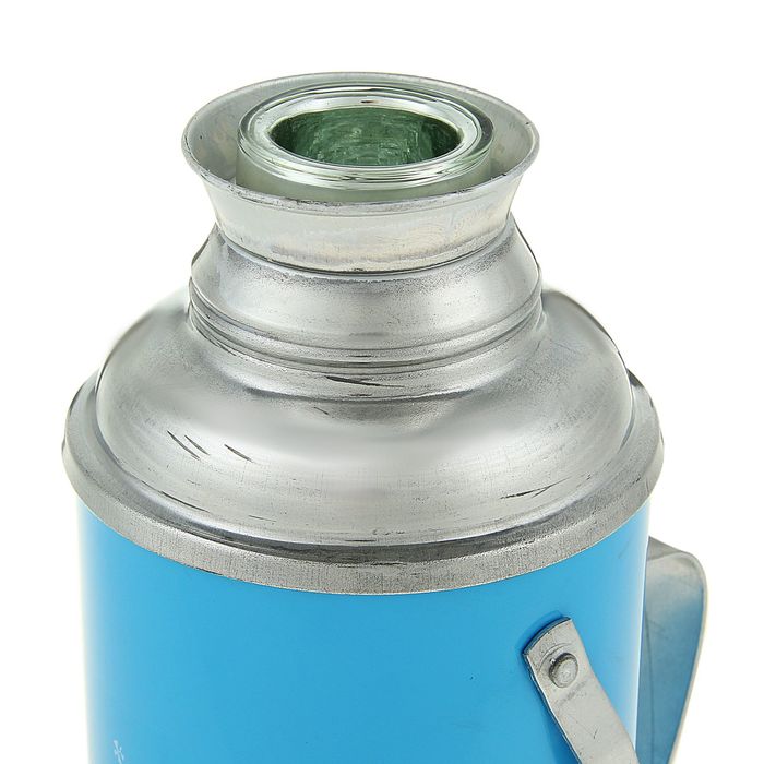 Термос 1200 мл «Тюльпаны», с ручкой, 1 кружка, голубой 840912