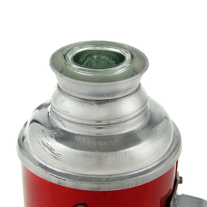 Термос 1200 мл «Букет полевых цветов», с ручкой, 1 кружка, красный