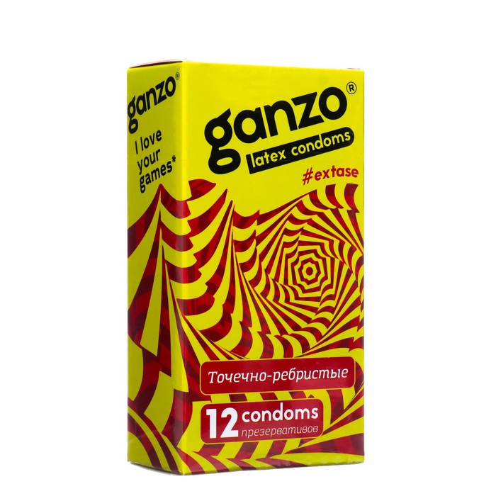 Презервативы «Ganzo» Extase, ребристые, 12 шт. презервативы ganzo extase ребристые 3 шт