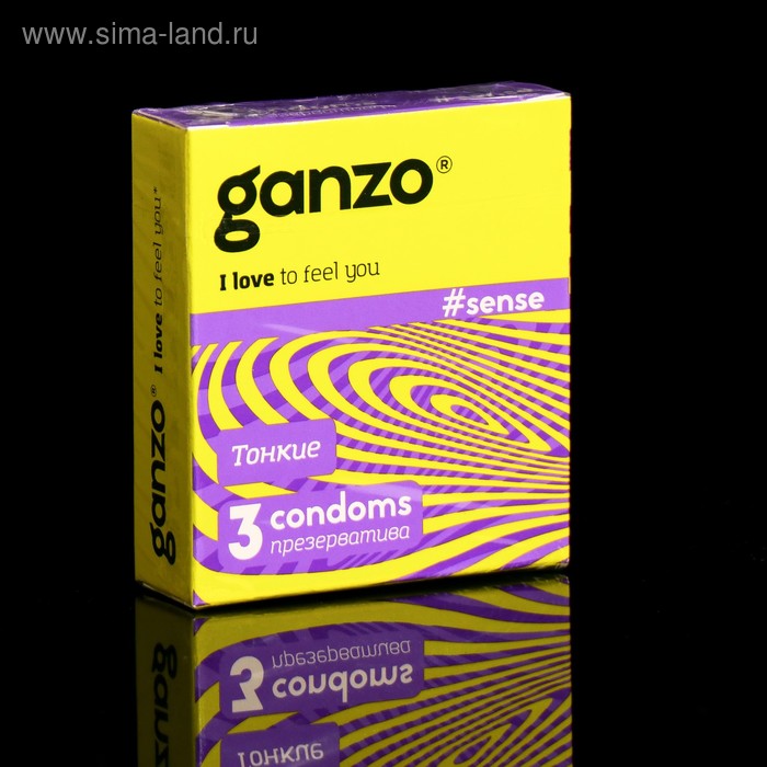 Презервативы «Ganzo» Sense, тонкие, 3 шт. презервативы и лубриканты ganzo презервативы тонкие sense