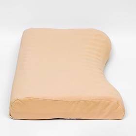 Подушка ортопедическая НТ-ПС-07 Массажная, для взрослых, с эффектом памяти и выемкой под плечо, 55x36 см, валики 10/7 см