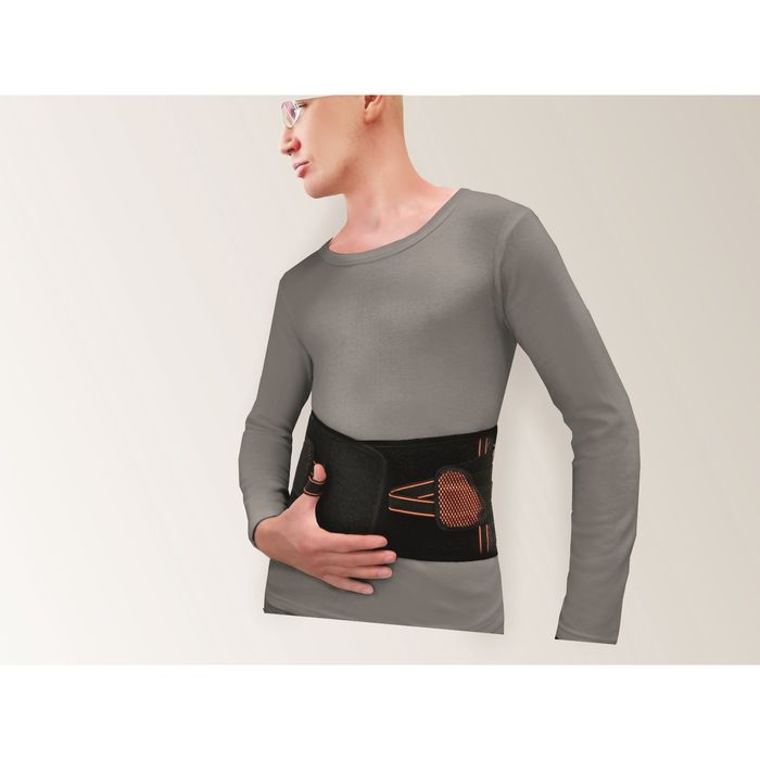 Корсет ортоп.коррект противорадикулитный жесткий черный, 25 см, размер: S