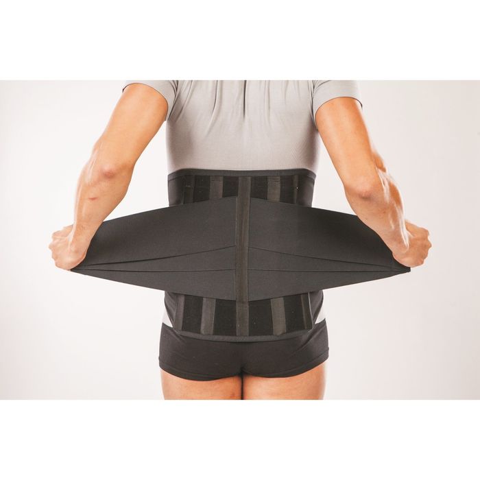 Корсет ортоп.коррект. противорадикулитный усиленный, черный, 34 см, размер: L (95-120)