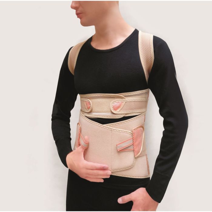 Корсет орт.корректирующий взр., беж (корсет-корректор осанки комбинированный, набор 2 коробки), разм