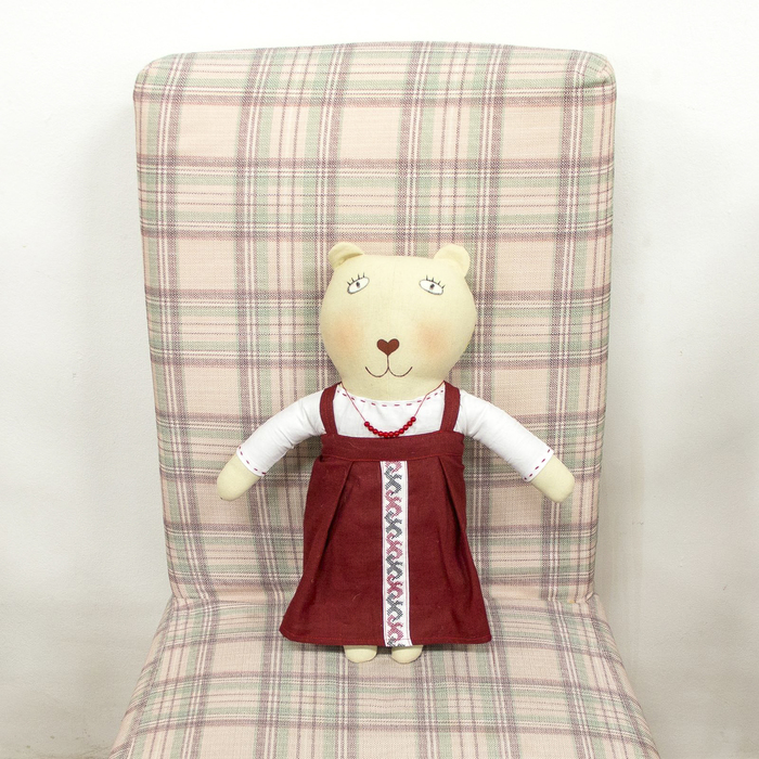 Кукла текстильная "Медведица Олеся"