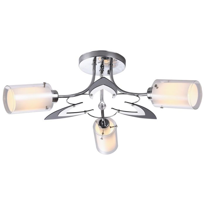 Люстра еврокаркас "Созвездие" 3 лампы E27 60W хром-белый 24х44 см