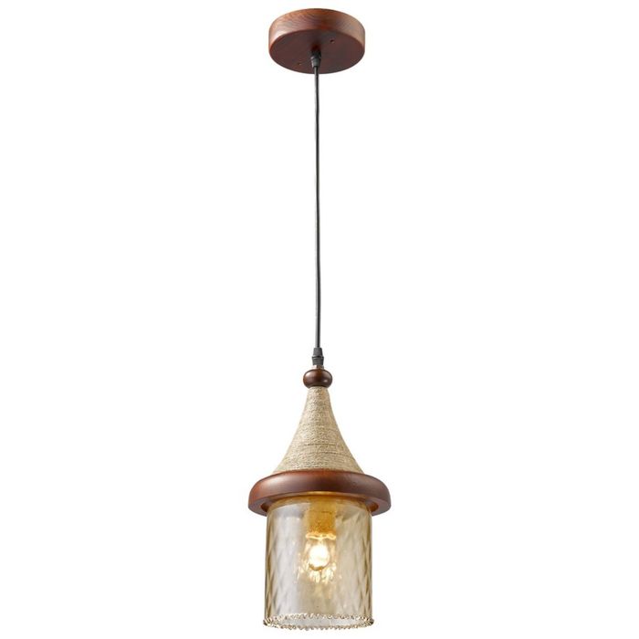 Люстра подвес "Средневековье" 1 лампа E27 60W дуб-черный 35х18 см