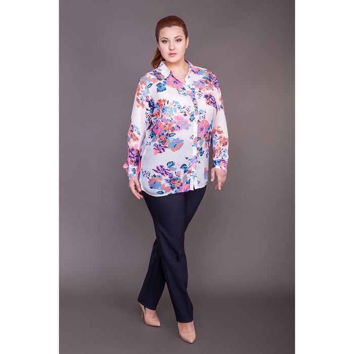 Блуза женская 17-c284, размер 58, цвет разноцветный