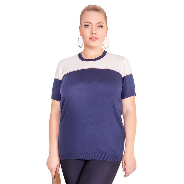 Блуза женская 17-c288, размер 60, цвет синий