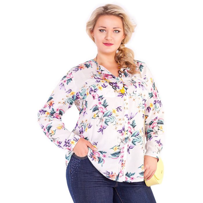 Блуза женская 17-i253, размер 62, цвет разноцветный