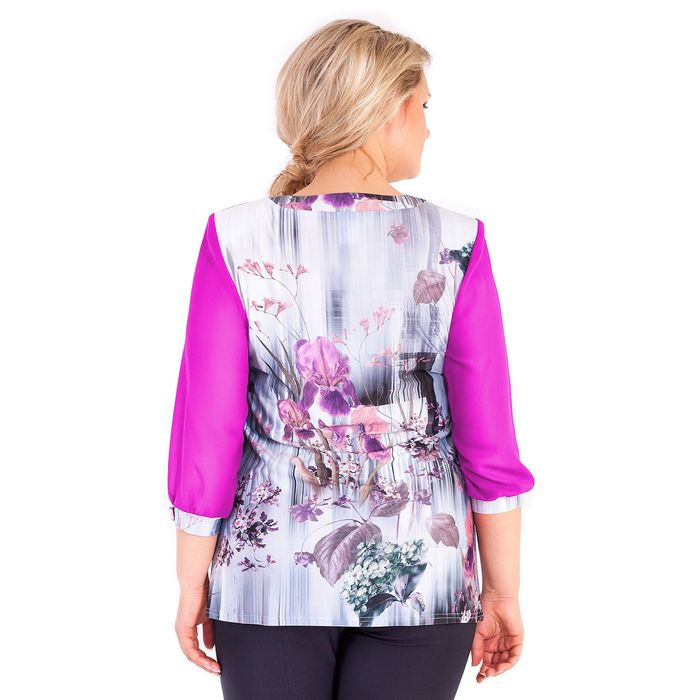 Блуза женская 17-m237-50, размер 68, цвет разноцветный