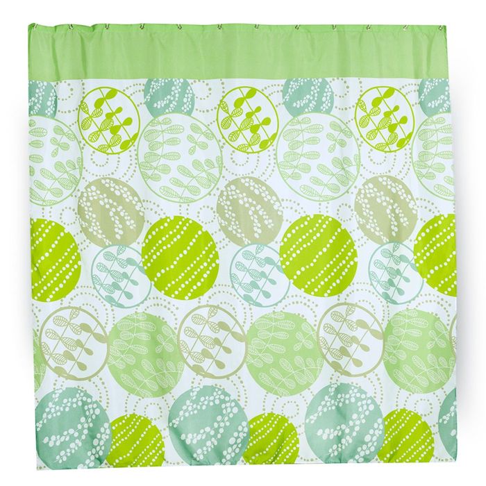 Штора для ванной комнаты тканевая 180x180 см Chuka, кольца в комплекте