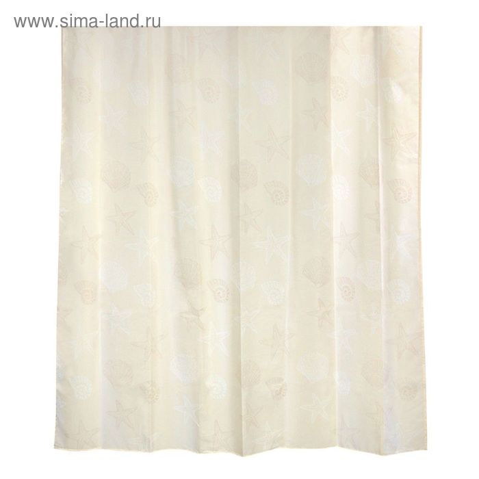 фото Штора для ванной комнаты omeni beige, тканевая, 180 х 180 см verran