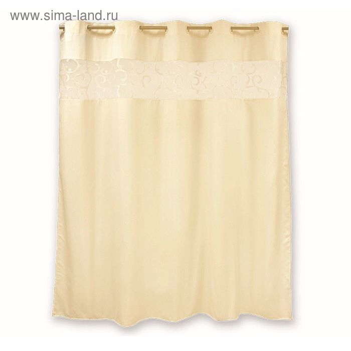 Штора для ванной комнаты тканевая 200x200 см Numkesh beige штора для ванной r pla liso beige lis2024b 200х240 кремовая