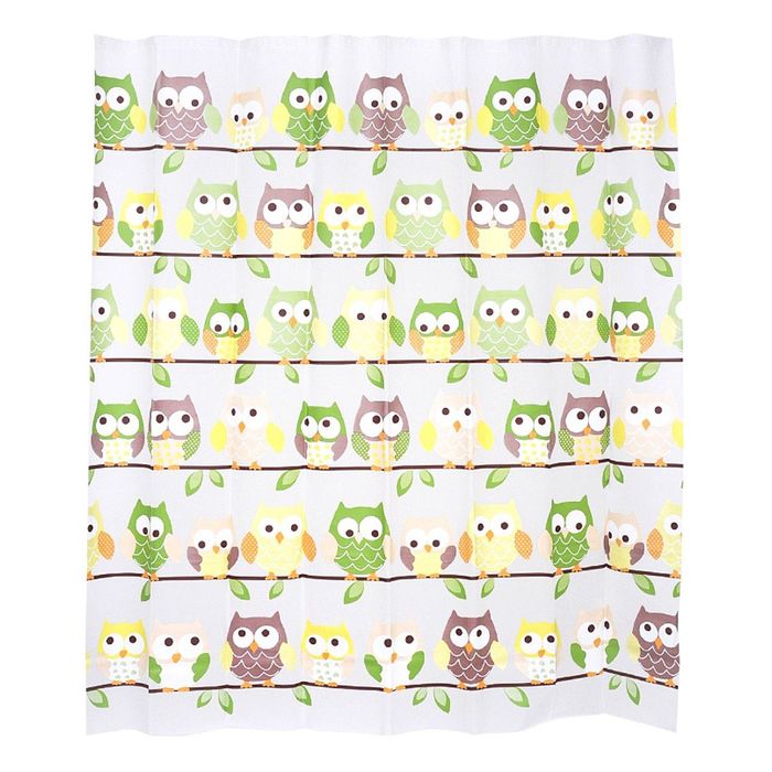 Штора для ванной комнаты пластиковая 180х180 см Owls