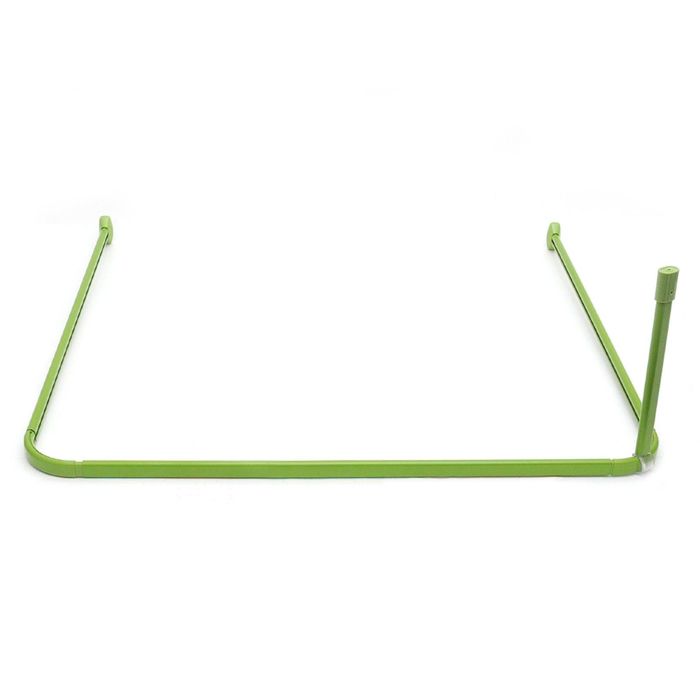 Карниз для шторы в ванную универсальный 80х3 см, цвет зеленый