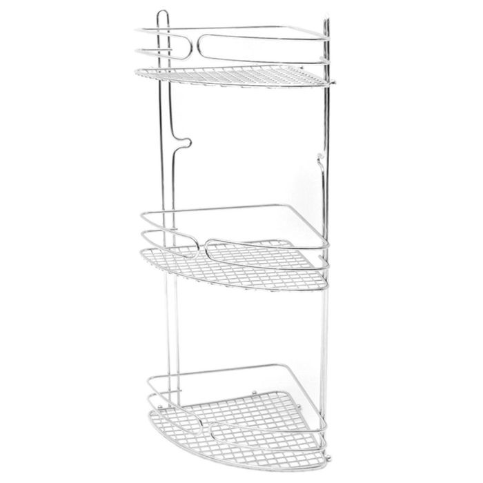 Полка настенная угловая 3 яруса 19,5x52,5x19,5 см