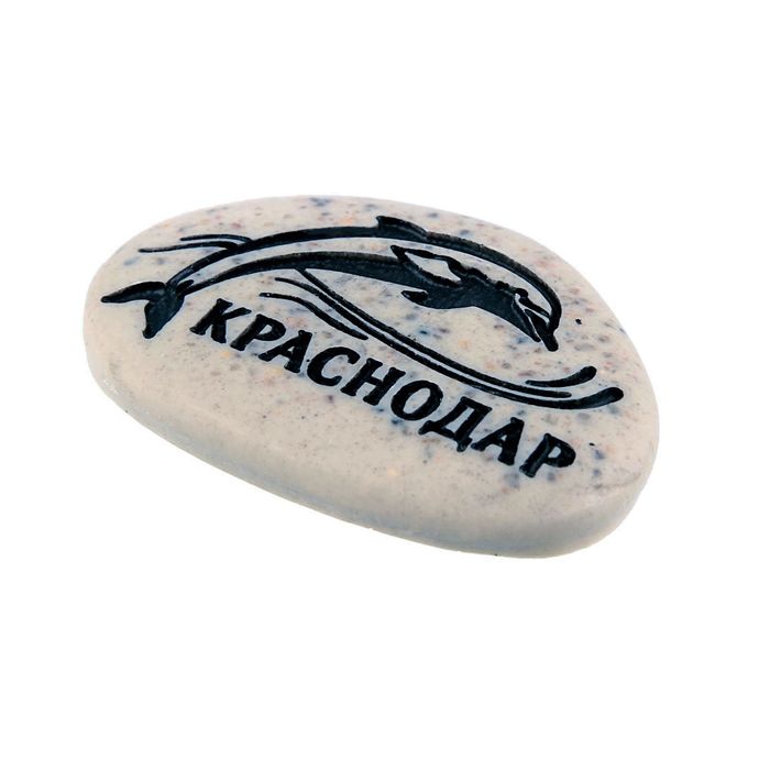 Магнит в форме гальки с гравировкой «Краснодар. Дельфин»