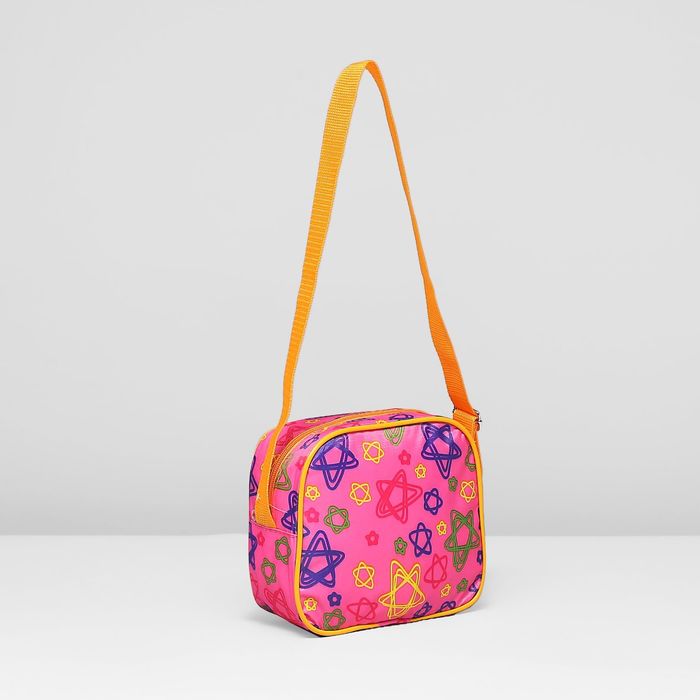 Сумка детская на молнии, 1 отдел, длинный ремень, цвет розовый