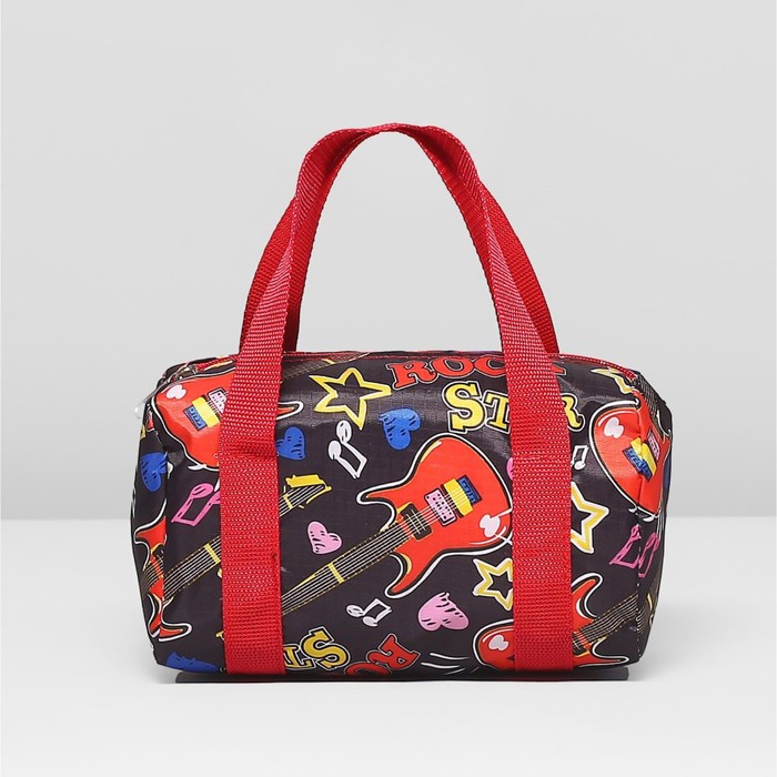 Сумка детская на молнии, 1 отдел, цвет красный/чёрный