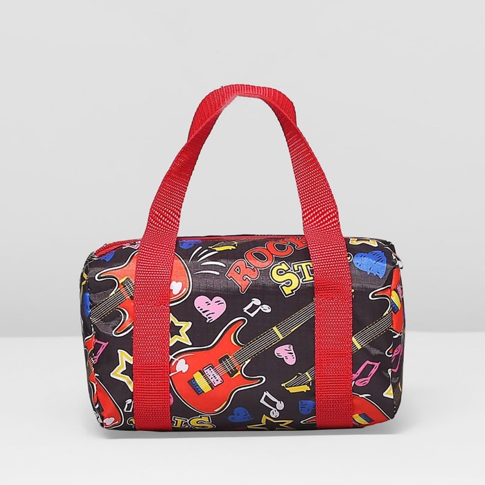 Сумка детская на молнии, 1 отдел, цвет красный/чёрный