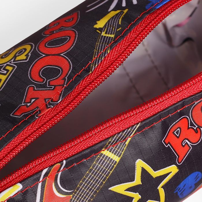 Сумка детская на молнии, 1 отдел, цвет красный/чёрный