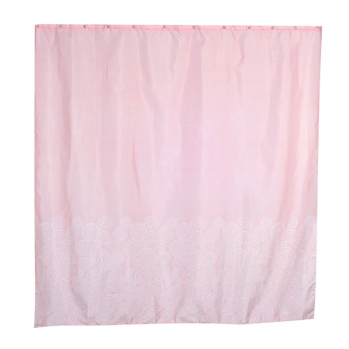 Штора для ванной комнаты тканевая 180x180 см Espiral, кольца в комплекте