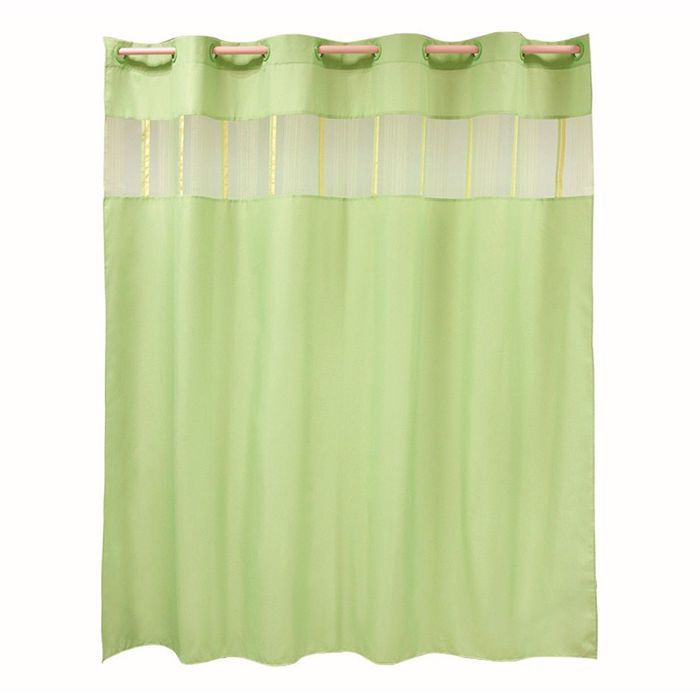 Штора для ванной комнаты тканевая 200x200 см Salsa green