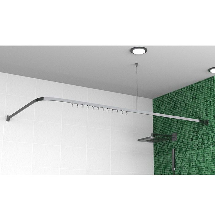 Карниз для шторы в ванную, гибкий 100х3 см