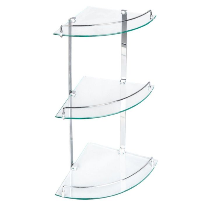 Полка настенная угловая 3 яруса 24x58x24 см