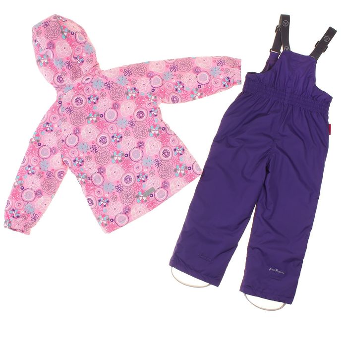 Комплект для девочки (куртка, полукомбинезон), рост 128 см, цвет розовый S17343