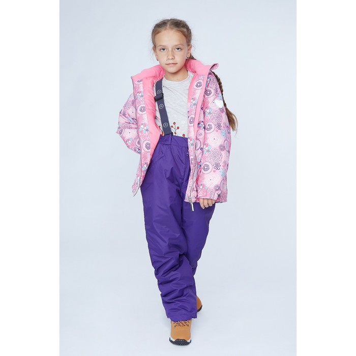 Комплект для девочки (куртка, полукомбинезон), рост 128 см, цвет розовый S17343