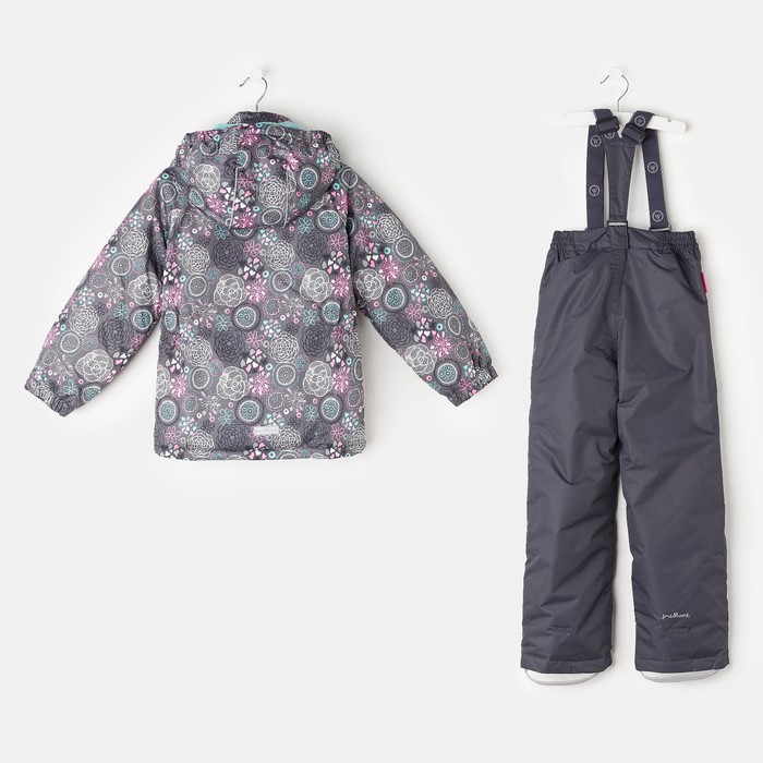 Комплект для девочки (куртка, полукомбинезон), рост 134 см, цвет серый S17343