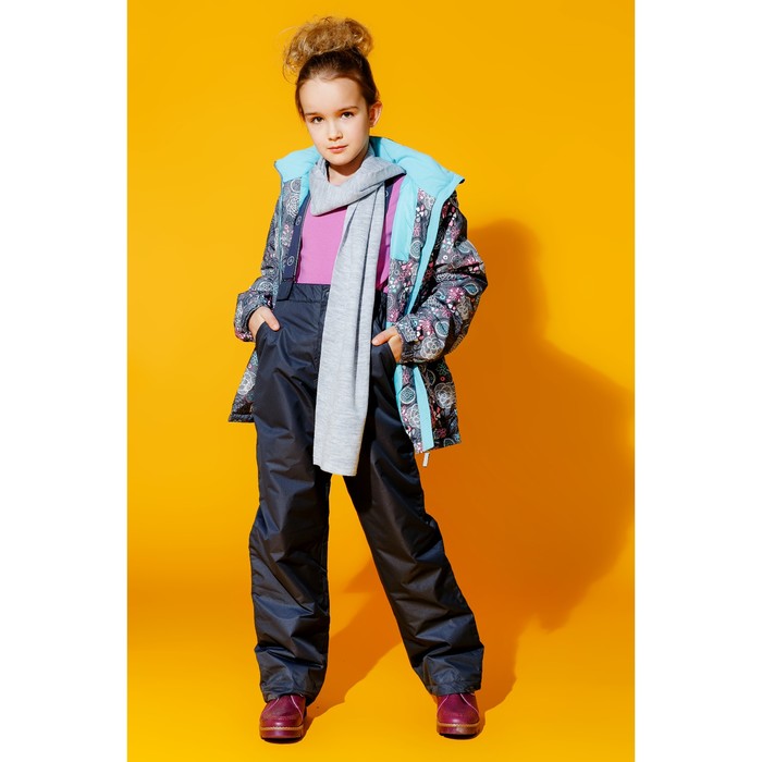Комплект для девочки (куртка, полукомбинезон), рост 134 см, цвет серый S17343