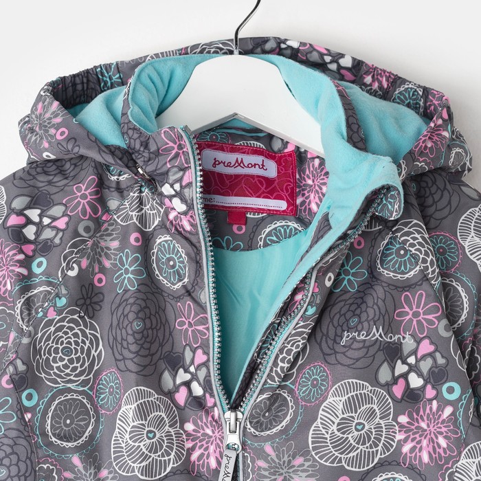 Комплект для девочки (куртка, полукомбинезон), рост 122 см, цвет серый S17343