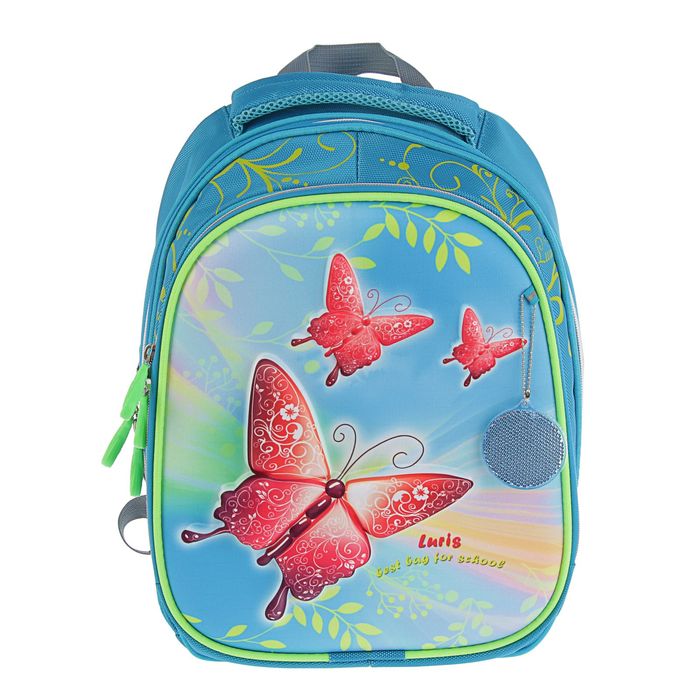Рюкзак каркасный Luris 38*28*18 Джерри 4 + мешок для обуви для девочки «Бабочка»