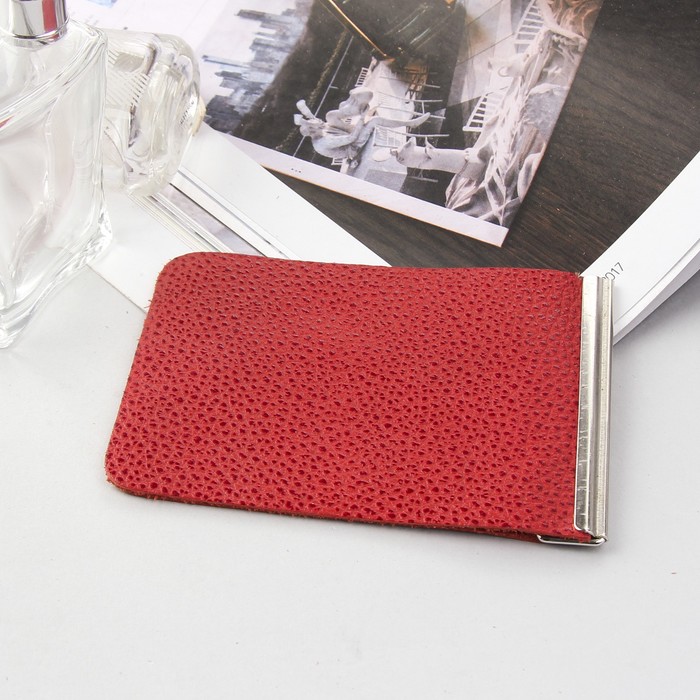 Зажим для купюр, флотер, цвет красный