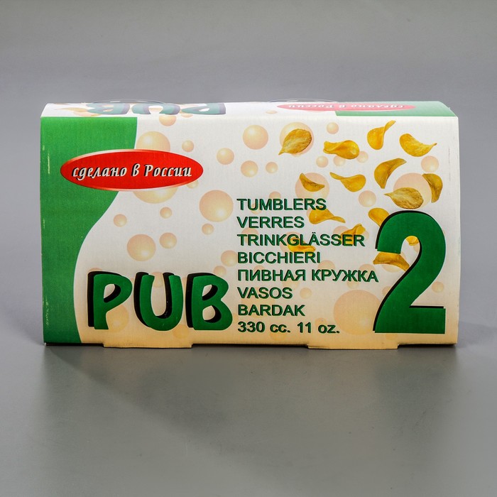 Набор кружек для пива 350 мл "Прикольное пиво", 2 шт
