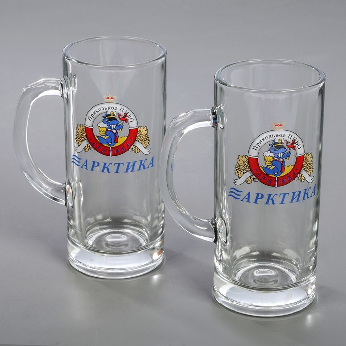 Набор кружек для пива 350 мл "Прикольное пиво", 2 шт
