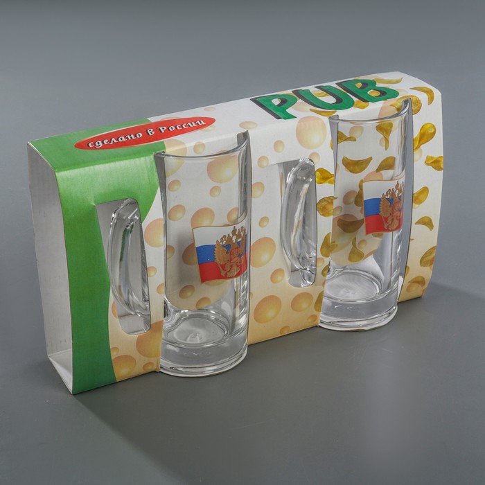 Набор кружек для пива 350 мл "Герб России", 2 шт