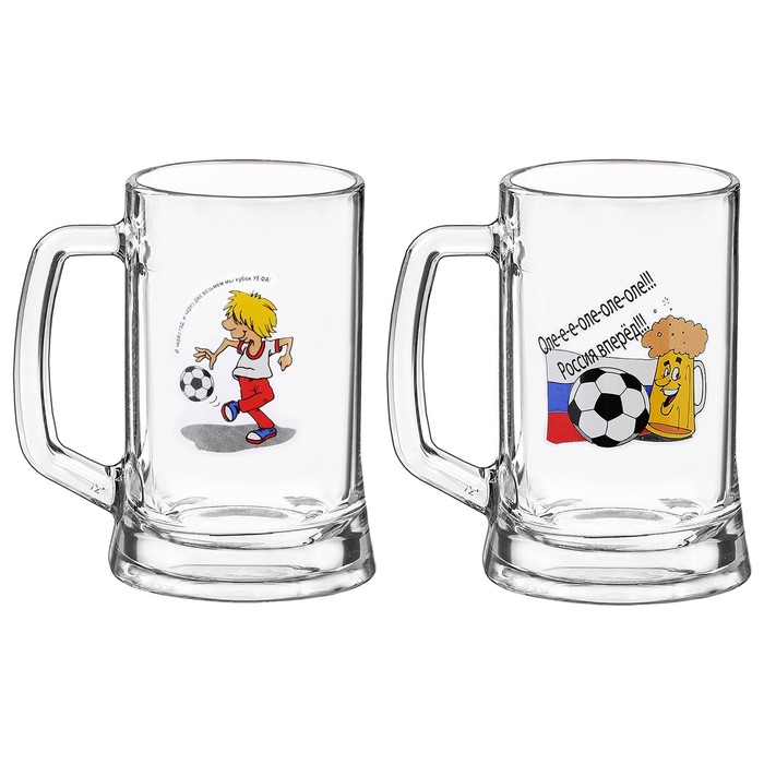 Набор кружек для пива 500 мл "Футбол", 2 шт