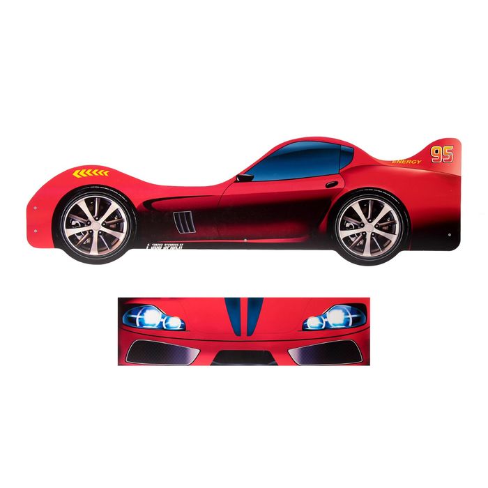 Кровать-машина «Гоночная», цвет красный