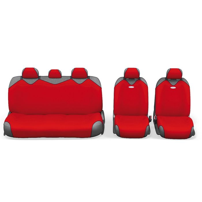 Чехол-майка AUTOPROFI R-1 SPORT R-802 RD, полиэстер, 9 предметов, цвет красный