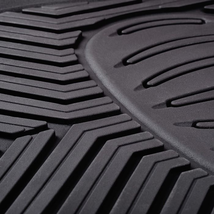 Коврик автомобильный AUTOPROFI RUS-105r BK для заднего ряда, универсальный, ванночка, материал ПВХ, 48х50см, цвет чёрный