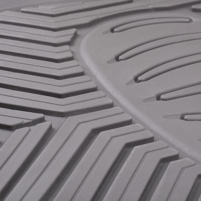 Коврик автомобильный AUTOPROFI RUS-105r GY для заднего ряда, универсальный, ванночка, материал ПВХ, 48х50см, цвет серый