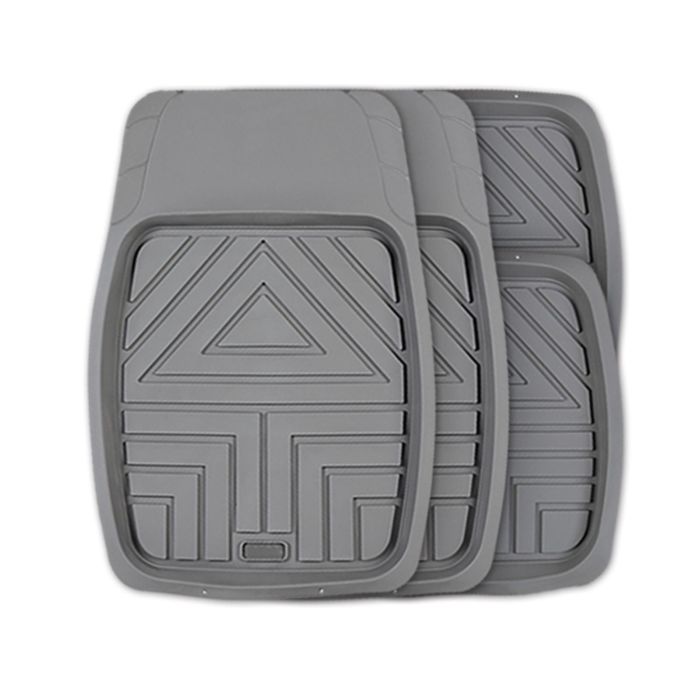Коврики автомобильные AUTOPROFI ARROW TER-110 GY, универсальные, ванночки, 4 предмета, цвет серый