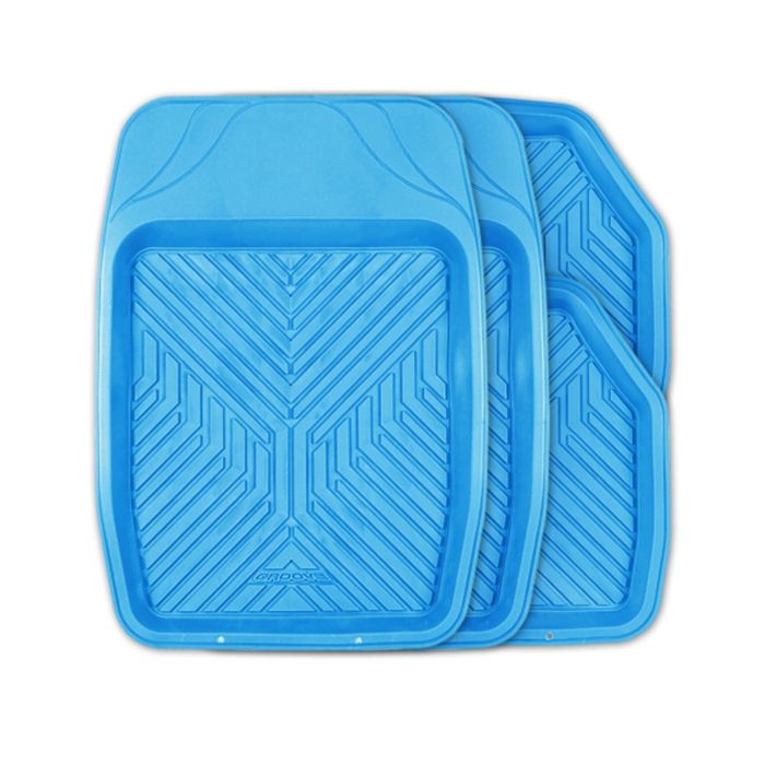 Коврики автомобильные AUTOPROFI TER-150 SKY, термопласт, универсальные, ванночки, 4 предмета, цвет голубой