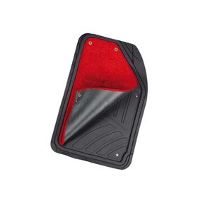 

Коврики автомобильные универсальные AUTOPROFI FOCUS 2 TER-420 BK/RD, морозостойкие, термопласт, отстёгивающийся ковролин, 4 предмета, цвет чёрный/крас